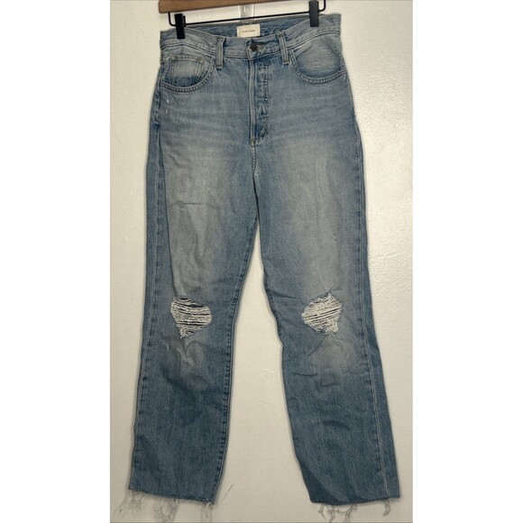 Favorite Daughter Otto Jeans High Rise Boyfriend Size 28 Button Fly Distressed - Picture 1 of 6